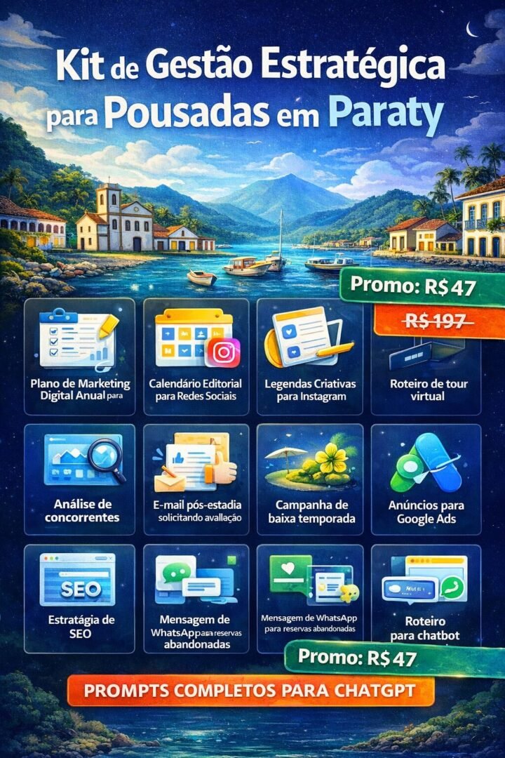 Kit de Gestão Estratégica para Pousadas em Paraty