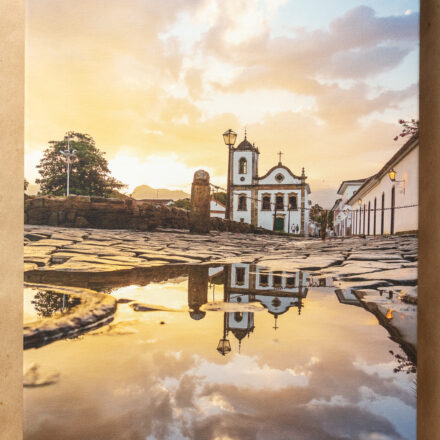 Canvas 01 - Quadro em Canvas, Tamanho A3 com imagem da Igreja de Santa Rita em Paraty