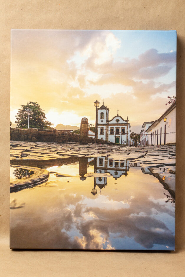 Canvas 01 - Quadro em Canvas, Tamanho A3 com imagem da Igreja de Santa Rita em Paraty