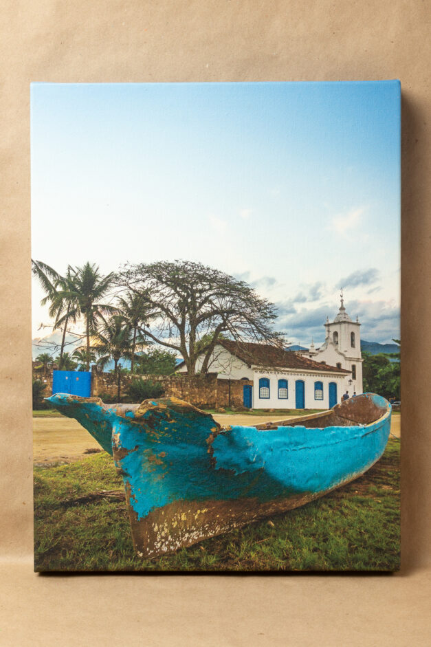 Canvas 04 - Quadro em Canvas, Tamanho A3 com imagem da Igreja de Nossa Senhora das Dores em Paraty