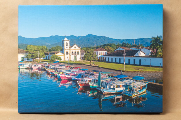 Canvas 03 - Quadro em Canvas, Tamanho A3 com imagem da Igreja de Santa Rita em Paraty