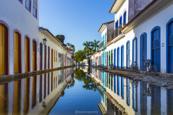 Centro Histórico de Paraty durante a maré alta- Foto: @euamoparaty